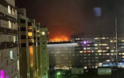 В различных частях Курска начались пожары после атаки БПЛА
